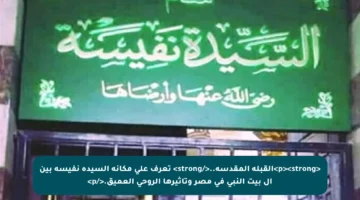 <p><strong>القبلة المقدسة..</strong> تعرف على مكانة السيدة نفيسة بين آل بيت النبي في مصر وتأثيرها الروحي العميق.</p>